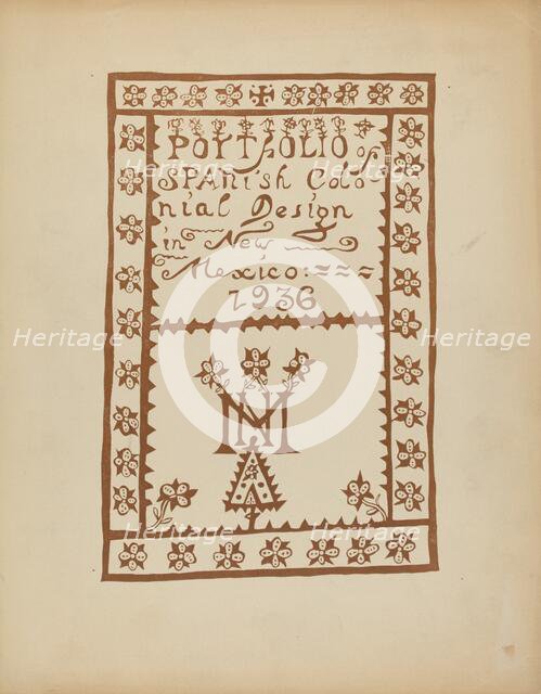 Tile Page for Portfolio, 1935/1942. Creator: Unknown.