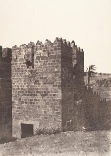 Jérusalem, Porte de Mograbins, 1854. Creator: Auguste Salzmann.