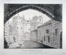 View of the 'old' gateway to the Tower of London, 1794. Artist: Anon