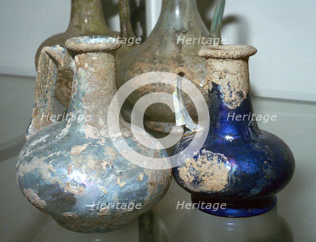 Roman glass bottles. Artist: Unknown