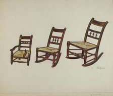 The Three Bear's Chairs, c. 1937. Creator: Florence Truelson.