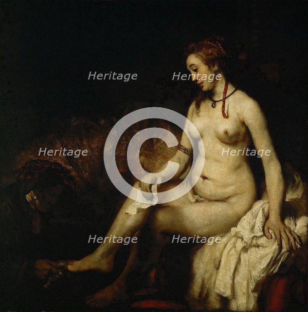 Bathsheba at Her Bath (Bathsheba with King David's Letter). Artist: Rembrandt van Rhijn (1606-1669)