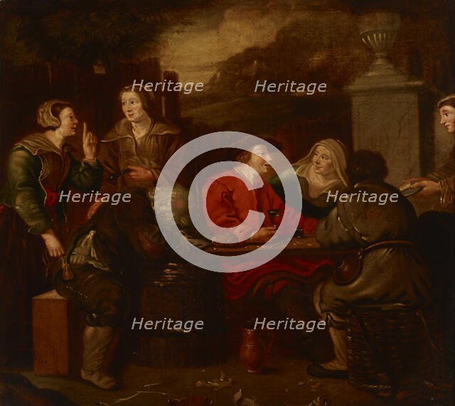 Feasting Company, 18th century. Creator: Unknown.