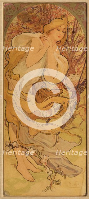 Spring (From the Series Les Saisons), c. 1900. Creator: Mucha, Alfons Marie (1860-1939).