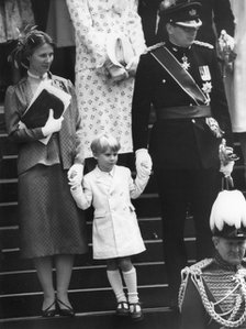 The Duke and Duchess of Gloucester with their son leaving St Paul's Cathedral, 15th July 1980. Artist: Unknown