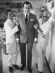 Richard Nixon's waxwork removed from Madame Tussaud's, London, 1974. Artist: Unknown