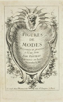 Title Page, from Figures de modes, c. 1710. Creator: Jean-Antoine Watteau.
