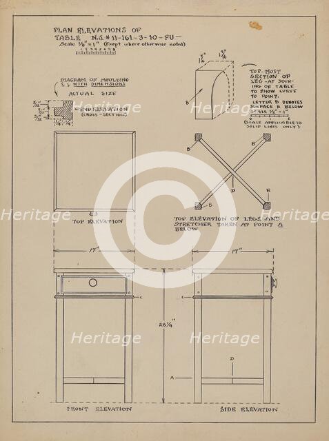 Table (Occassional), c. 1936. Creator: Francis Law Durand.