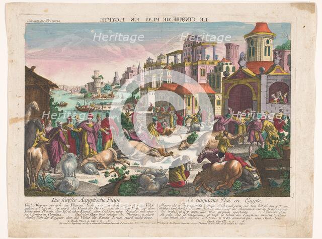 The fifth plague of Egypt, 1755-1779. Creator: Unknown.