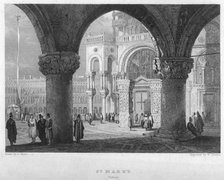 St Mark's, Venice, 19th century.Artist: William Finden