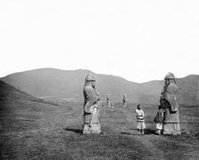 Nanking, Kiangsu province, China: stone warriors at the tomb of Zhu Yuanzhang, the first..., 1871. Creator: John Thomson.