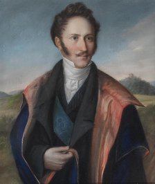 Portrait of Bernhard II, Duke of Saxe-Meiningen (1800-1882) , c. 1840. Creator: Bach, Johann Philipp (1752-1846).