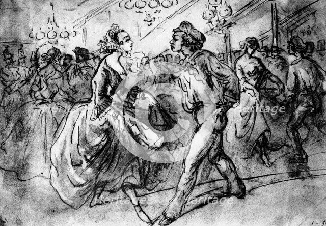 'At the Dance', 19th century, (1930).Artist: Constantin Guys