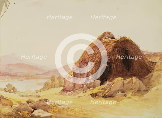 Landscape with Ruined Cottage, c1840s. Creator: John Phillip.