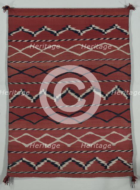 Blanket/ Sarape (banded style), late 1800s. Creator: Unknown.