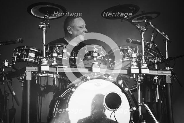 Stuart Kershaw, OMD, live at Heritage Live, Audley End House, Essex, Aug 2023. Creator: Annapaola Marchesani.