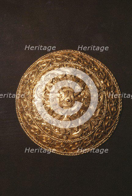 Gold brooch from Hornelund near Varde, c10th century. Artist: Unknown.