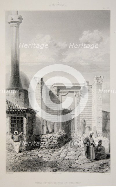 View of the Temple of Augustus, pub. 1863 (lithograph). Creator: English School (19th Century).