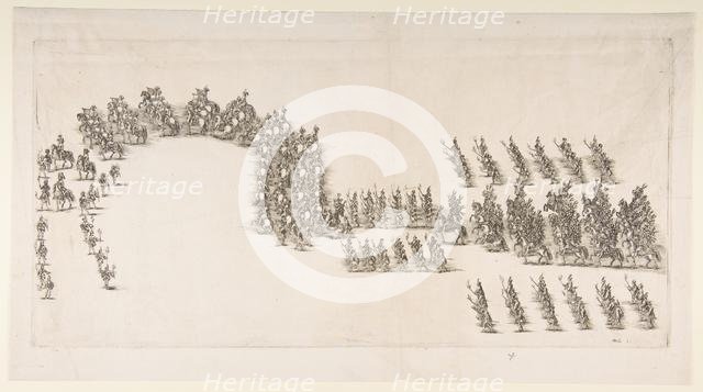 Torchlight Procession at the Modena Carrousel, 1652. Creator: Stefano della Bella.