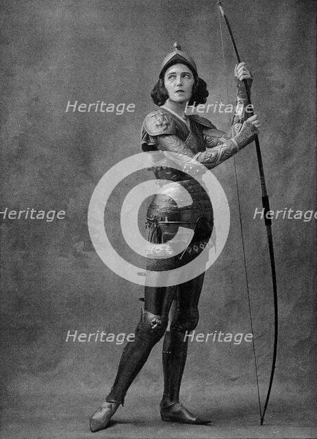 Ida Rubinstein as Saint Sebastián in "The Martyrdom of Saint Sebastián" at the Chatelet..., 1911. Creator: Anonymous ().