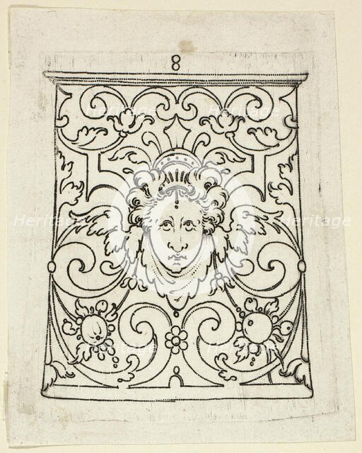 Plate 8, from XX Stuck zum (ornamental designs for goblets and beakers), 1601. Creator: Master AP.