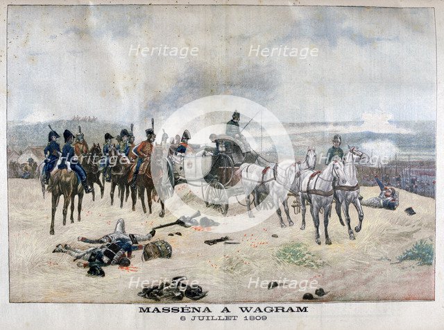 Marshal Massena at the Battle of Wagram, Austria, 5th-6th July 1809, (1904). Artist: Unknown