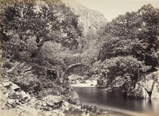 Beddgelert, Pont Aberglaslyn, From Below Bridge, No. 2. (517), Printed 1860 circa. Creator: Francis Bedford.