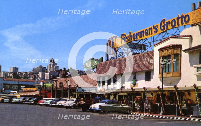 Fishermen's Grotto and Alioto's seafood restaurants, San Francisco, California, USA, 1957. Artist: Unknown