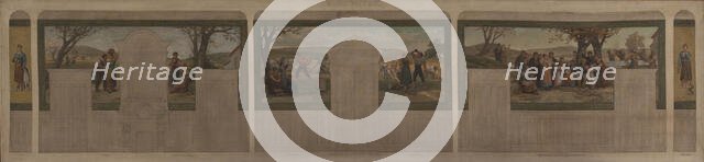 Esquisse pour la salle des mariages de la mairie du 15e arrondissement : La fidélité..., 1884. Creator: Armand Felix Marie Jobbe-Duval.