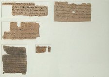 Papyri Fragments, Coptic, 7th century. Creator: Unknown.