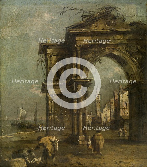Triumphal Arch in Venice, c1740-1790. Creator: Francesco Guardi.