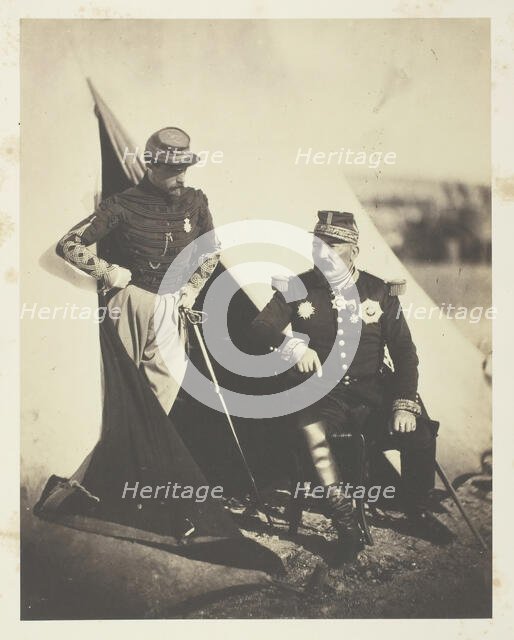 General Bosquet and Captain Dampière, 1855. Creator: Roger Fenton.