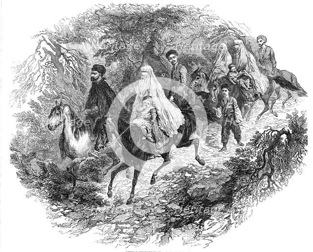 Annual migration of a Tartar family, 1844. Creator: Unknown.