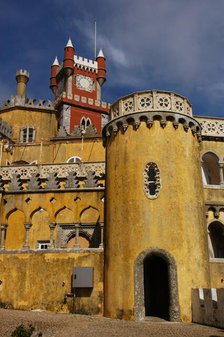 Partial view of the Pena Palace complex, Sintra, Portugal, 19th century (2008).  Creator: Unknown.