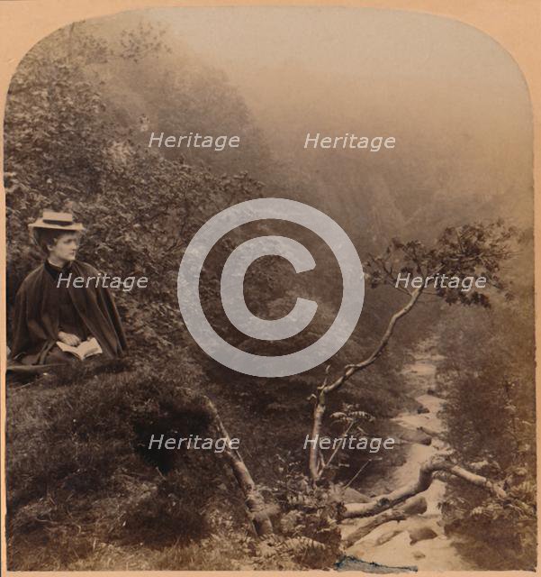 "I grant him brave, but wild as Bracklinn's thundering wave" - Scott's "Lady of the Lake", 1898.  Creator: Underwood & Underwood.