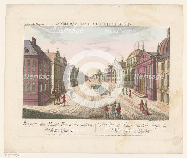 View of the main street in Québec, 1755-1779. Creator: Franz Xavier Habermann.
