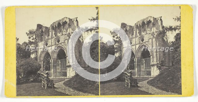 Dryburgh Abbey - Tomb of Sir Walter Scott, Mid 19th century. Creator: George Washington Wilson.