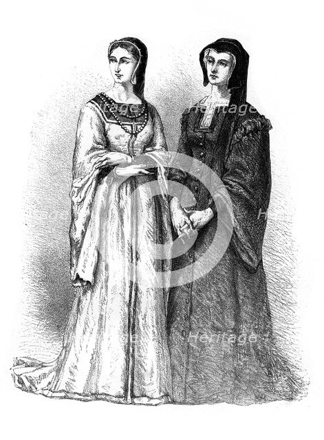 Louise de Savoie and Marguerite de Valois, (19th century). Artist: Unknown