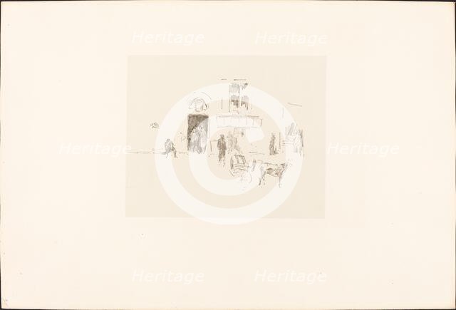 Gaiety Stage Door, 1879/1887. Creator: James Abbott McNeill Whistler.