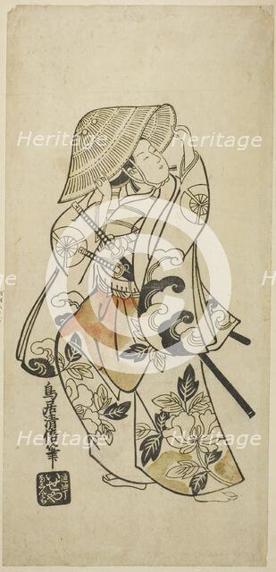 The Actor Tamazawa Saijiro in an unidentified role, c. 1740. Creator: Torii Kiyomasu.