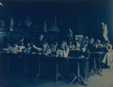 Students in a drawing class, Western High School, Washington, D.C., (1899?). Creator: Frances Benjamin Johnston.