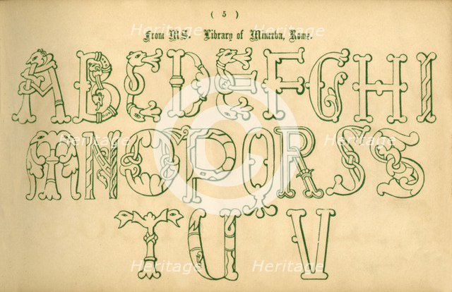 'From MS. Library of Minerva, Rome', 1862.  Artist: Unknown.