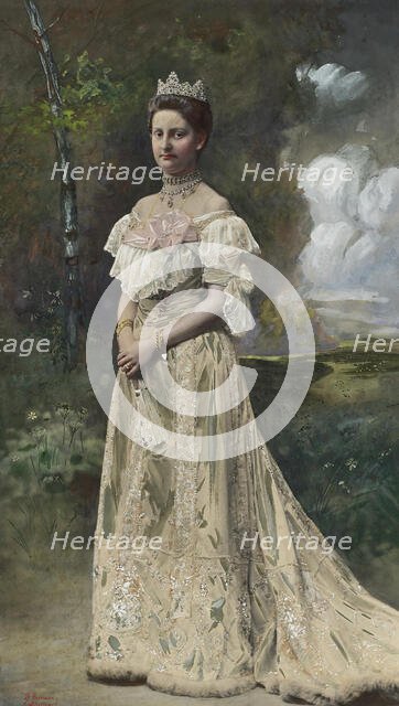Portrait of Duchess Maria Immakulata of Württemberg, Archduchess of Austria (1878-1968), c. 1900. Creator: Andersen, Th. (active ca 1900).