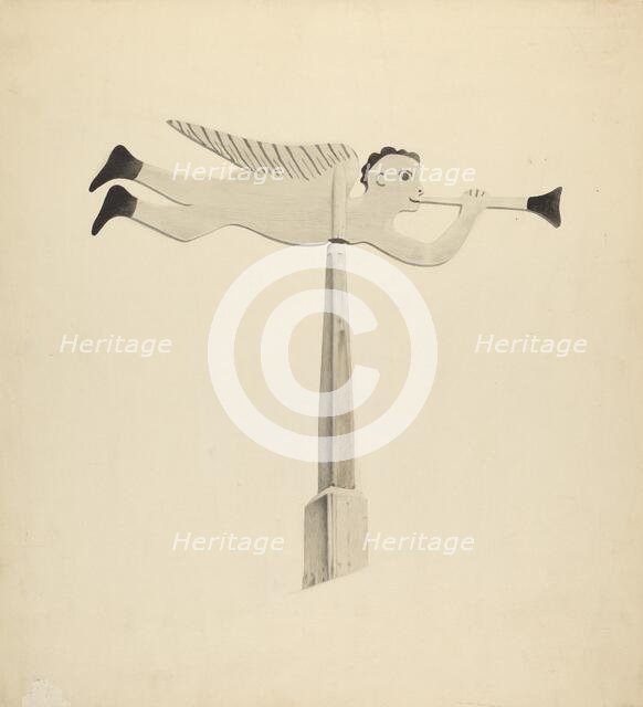 Weather Vane - Angel Gabriel, c. 1938. Creator: Howard Weld.