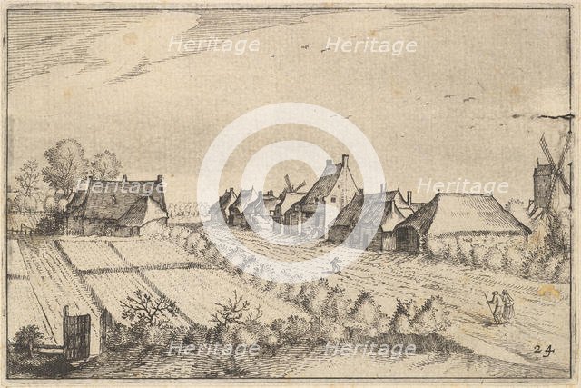 Fields and a Road,plate 8 from Regiunculae et Villae Aliquot Ducatus Brabantiae, ca. 1610. Creator: Claes Jansz Visscher.