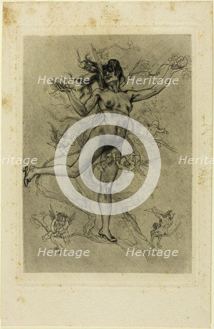 The Grapeleaf, 1895. Creator: Félicien Rops.