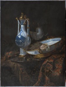 Still Life with Ewer and Basin, Fruit, Nautilus Cup and other Objects, 1660. Creator: Willem Kalf.