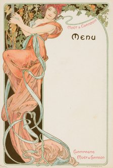 Champagne Moët & Chandon Menu, 1899.