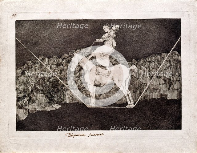 Precise Folly (from the series Los Disparates (Follies), 1815-1819. Artist: Goya, Francisco, de (1746-1828)