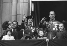 The Royal family wave from the balcony of Buckingham Palace, 1972. Artist: Unknown